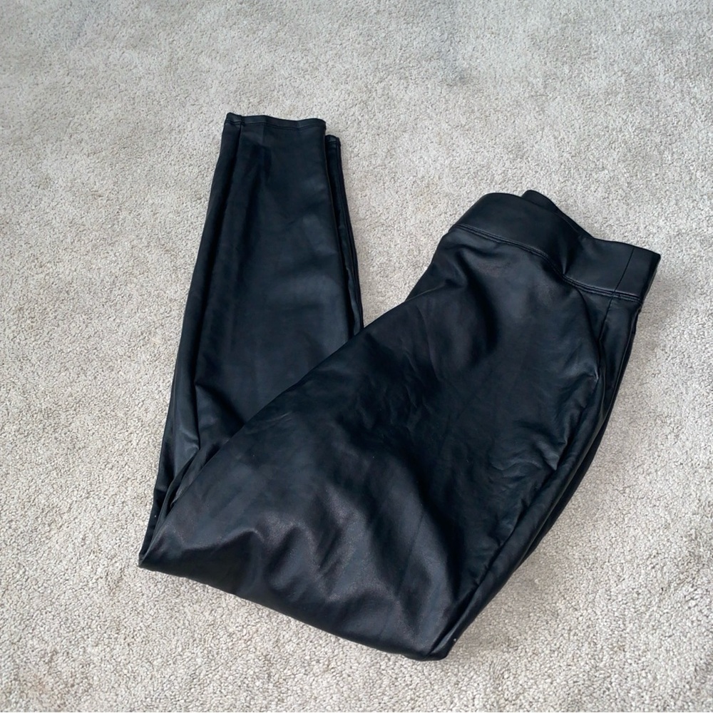 Black Faux Leather Leggings EXPRESS Small‎ Whimsigoth